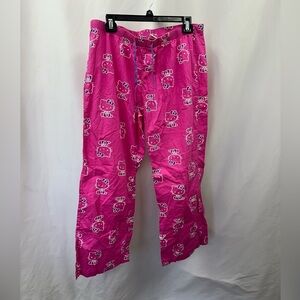 Hello Kitty Sanrio pink pajama pants size L